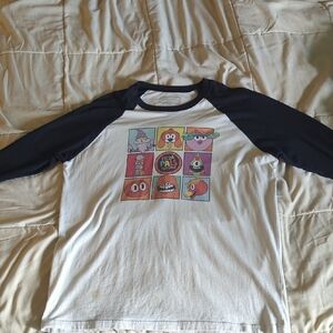 Pro Player Long Sleeve Tees White and Black Graphic Style